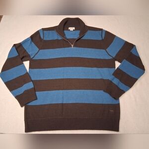 Bluenotes Blue and Brown Striped Sweater